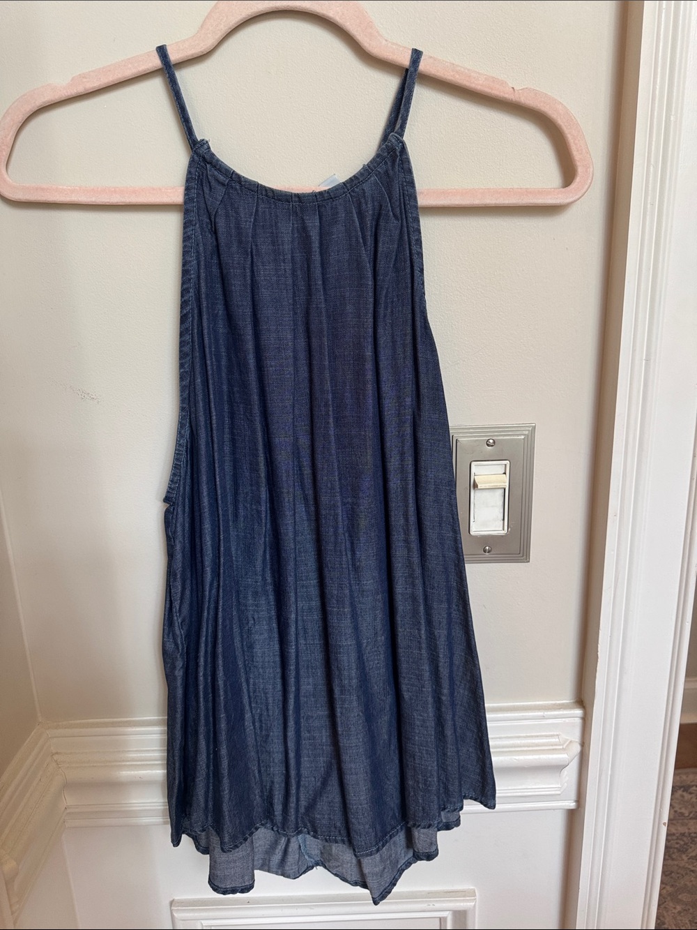 miami Blue Denim-Look Spaghetti Strap Camisole